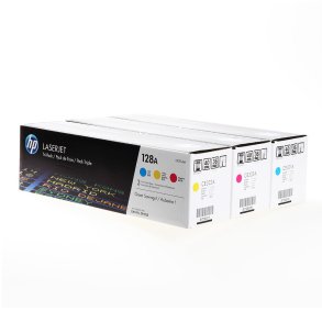 HP 128A toner 3 stk CMY 3.900 sider original multipakke