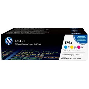 HP 125A toner 3 stk CMY 4.200 sider original multipakke