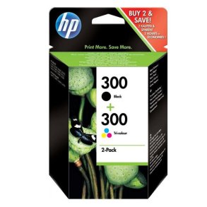 HP 300 Sort + Farve blkpatron 8ml original multipakke
