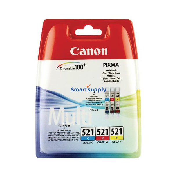 Canon CLI-521 Multipack 3 stk CMY original