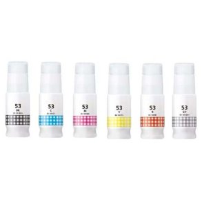 Canon GI-53 B/C/M/Y/GY/R blkrefill 6 stk kompatibel