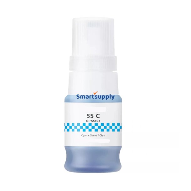 Canon GI-55C Cyan bl�krefill 40ml kompatibel