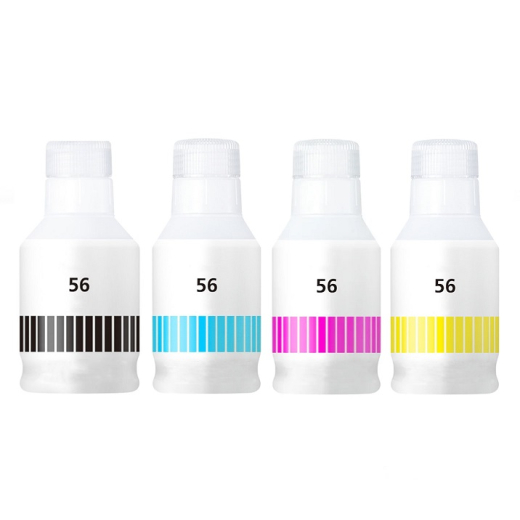 Canon GI-56 BCMY bl�krefill 4 stk 575ml kompatibel rabatpakke