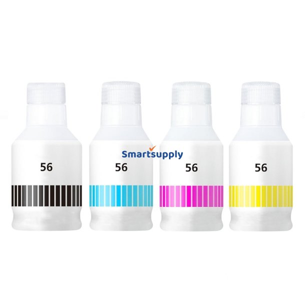 Canon GI-56 BCMY bl�krefill 4 stk 575ml kompatibel