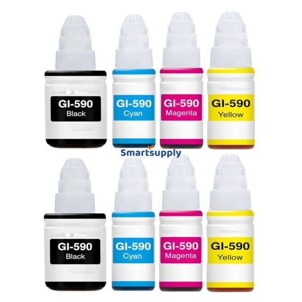 Canon GI-590 BCMY bl�krefill 8 stk 690ml kompatibel