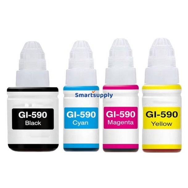 Canon GI-590 BCMY bl�krefill 4 stk 345ml kompatibel