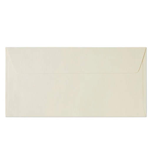 Cream canvas kuverter 10 stk. 105mm x 216mm (DL)