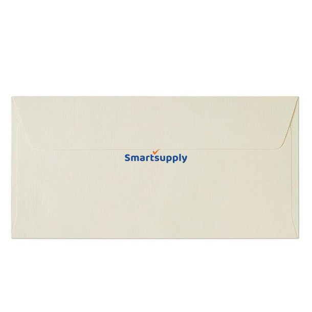 Cream canvas kuverter 10 stk. 105mm x 216mm (DL)