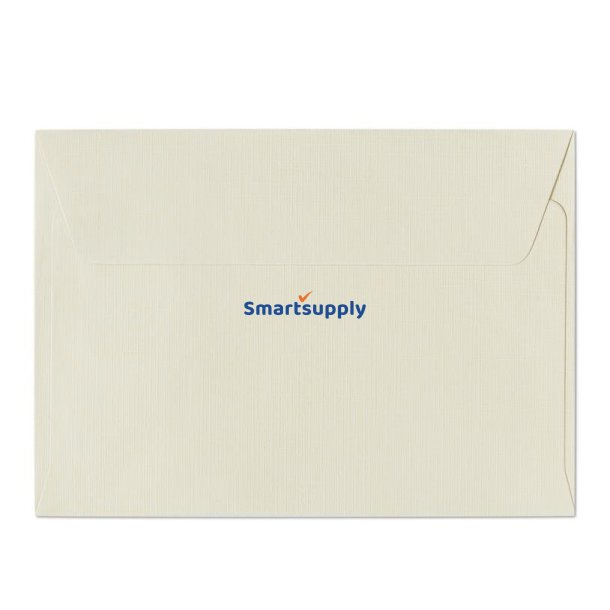Cream canvas teksturerede kuverter 10 stk. 114mm x 162mm