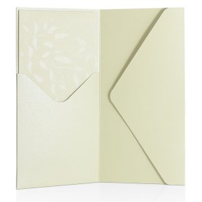 Cream kuverter m. indvendig lomme 5 stk. 110mm x 220mm (DL)