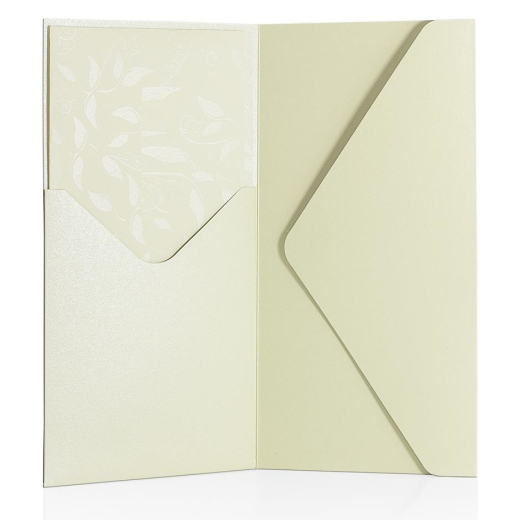Cream kuverter m. indvendig lomme 5 stk. 110mm x 220mm (DL)