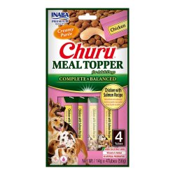 Inaba Churu Meal Topper Kylling Med Laks - Hundegodbid - 4 X 14G