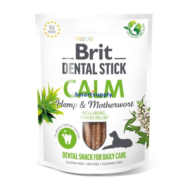 Brit Dental Stick Calm Hemp &amp; Materwort - Hundegodbid - 251 G