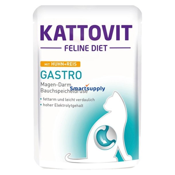 Kattovit Feline Diet Gastro Kylling Med Ris - Vdfoder Til Katte - 85G