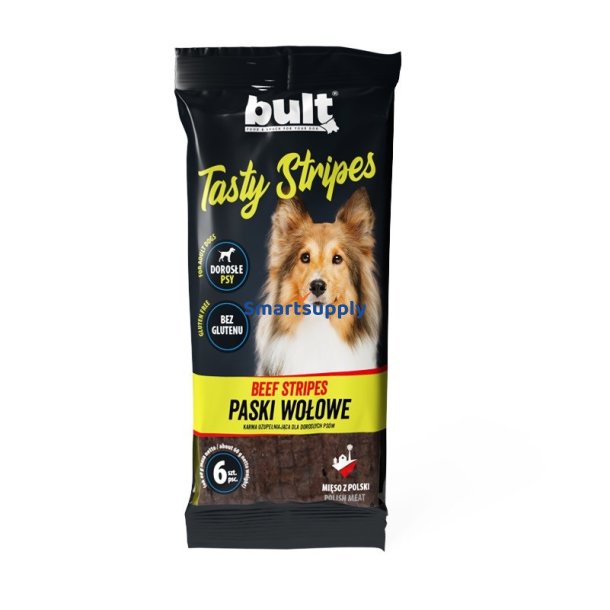 Bult Velsmagende Striber Oksekd - Hundegodbid - 6 Stk