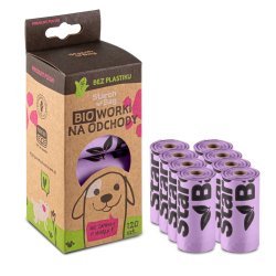 Stivelsesbag Bio Komposterbare Affringsposer Lilla  8X15 Stk