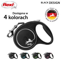 Flexi Black Design L 5 m Fleksibel hundesnor