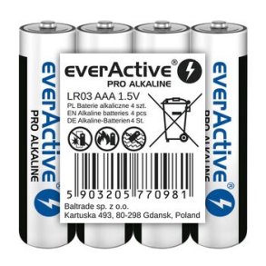 Alkalinebatterier AAA / LR03 everActive Pro- bakke 4 stk.