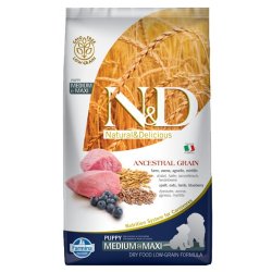 FARMINA N&D Ancestral Grain Puppy Medium&Maxi Lamb - trfoder til hunde - 12 kg