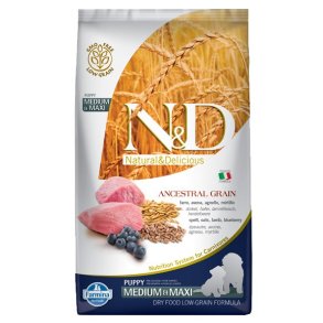 FARMINA N&D Ancestral Grain Puppy Medium&Maxi Lamb - trfoder til hunde - 12 kg
