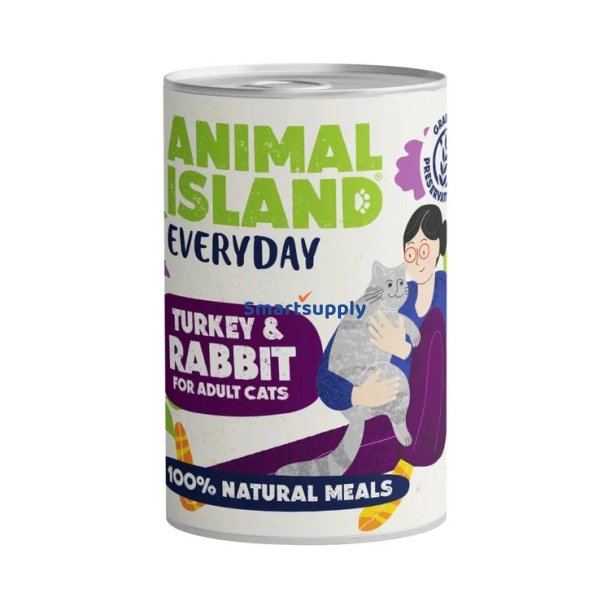 Animal Island Hverdag Kalkun Og Kanin - Vdfoder Til Katte - 400G