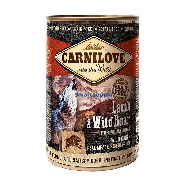Carnilove Into The Wild Lamb &amp; Wild Boar - Vdfoder Til Hunde - 400 G