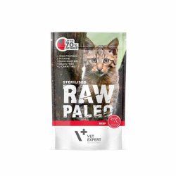 RAW PALEO Voksen kat steriliseret oksekd - vd kattefoder - 100 g