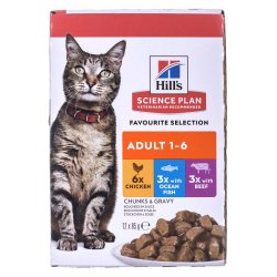 Hill's Feline Adult Multipack Classic - Saszetka 12X85g