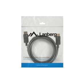 Lanberg CA-DPDP-10CC-0030-BK DisplayPort kabel 3 m Sort
