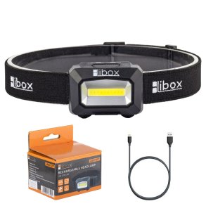 Libox LB0107 lommelygte Sort Hovedbnd lommelygte LED