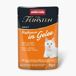 ANIMONDA Vom Feinsten Adult Raffinesse i gel rig p Kylling med Kalkun - vdfoder til kat - 85g