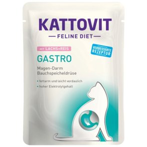 KATTOVIT Feline Diet Gastro Salmon with rice - vd kattefoder - 85g