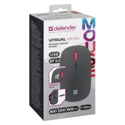 COMPUTERMUS DEFENDER VITRUAL MB-635 RF+BT SILENT 1600dpi 4P