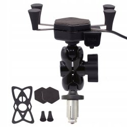 MOTORCYKEL TELEFONHOLDER FREEDCONN MC7C + BM2R FASTGRELSE AF HOVEDRR