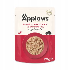 APPLAWS Chicken Breast with Beef in Jelly - vd kattefoder - 70g