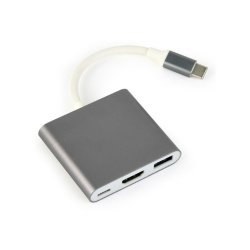 Gembird A-CM-HDMIF-02-SG USB grafisk adapter 3840 x 2160 pixel Gr