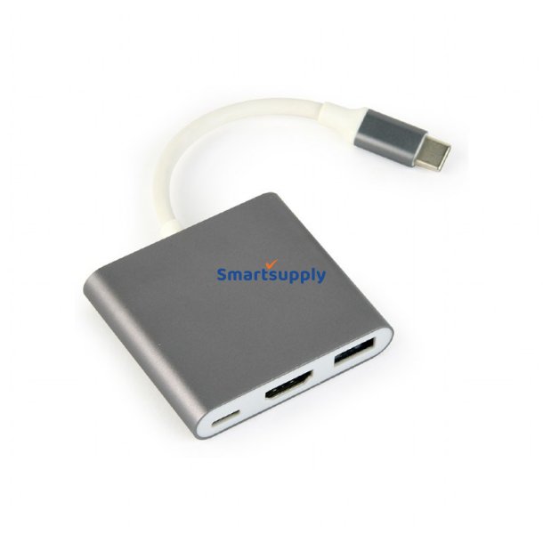 Gembird A-CM-HDMIF-02-SG USB grafisk adapter 3840 x 2160 pixel Gr