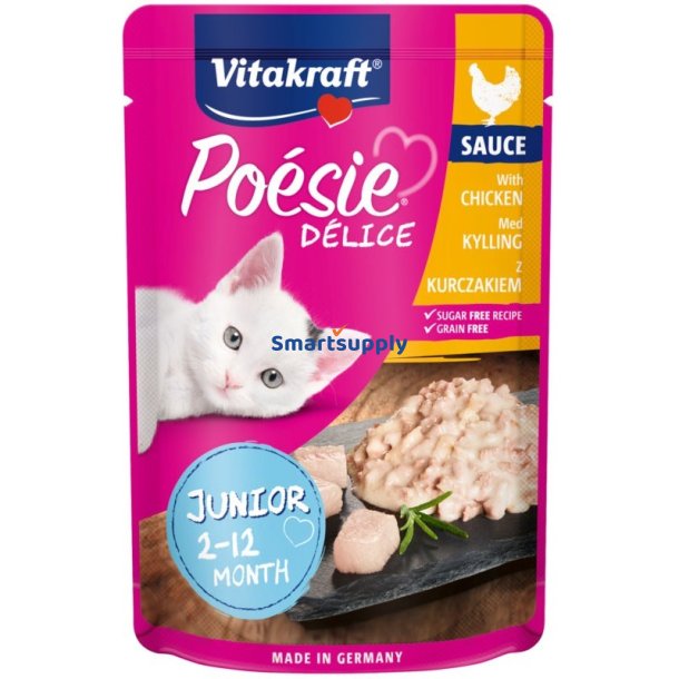 Vitakraft Poesie Delice Junior Kylling - Vdfoder Til Katte - 85 G