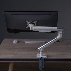 Skrivebordsholder til skrm LED/LCD 17-32" ART L-19GD gashjlp 2-9 kg 2x USB 3.0 Hvid
