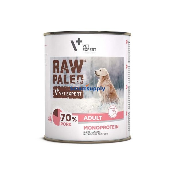 RAW PALEO Adult Monoprotein Pork - vdt hundefoder - 800 g