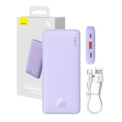 Baseus Airpow Lithium-polymer powerbank 10000 mAh 20 W Lilla