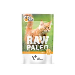 RAW PALEO Adult Cat Kalkun - vdt kattefoder - 100 g