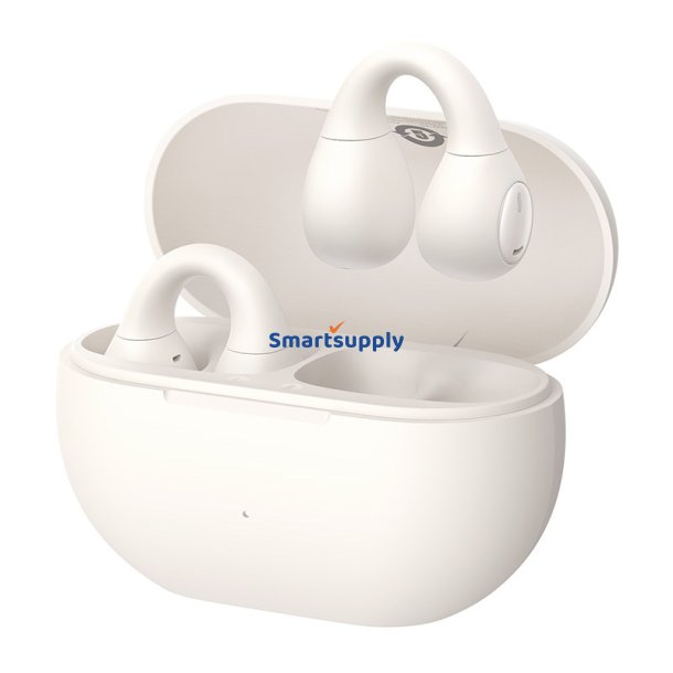 Baseus Bass 15 Clip Open Ear Headset True Wireless Stereo (TWS) I rerne Opkald/musik Bluetooth Hvid