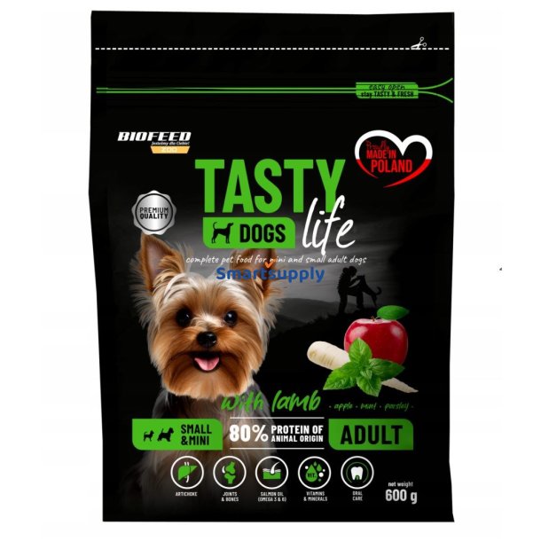 Biofeed Tasty Life Adult Small Lam - Trfoder Til Hunde - 600G