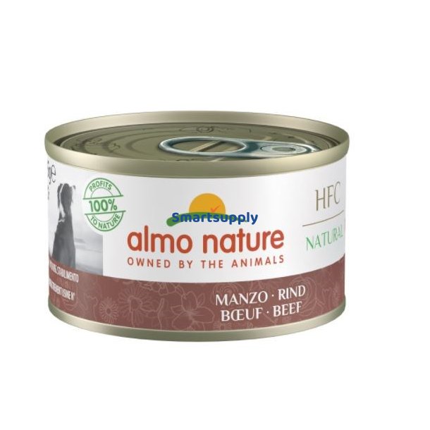 Almo Nature Hfc Naturlig Oksekd - Vdfoder Til Voksne Hunde - 95 G