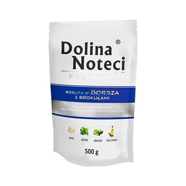 Dolina Noteci Premium Rig P Torsk Med Broccoli - Vdfoder Til Hunde - 500G