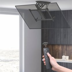 Maclean Elektrisk Loftbeslag Til Tv, Max Vesa 600X400, Til Skr Vgge, Fjernbetjening, 32"-70", 35 Kg