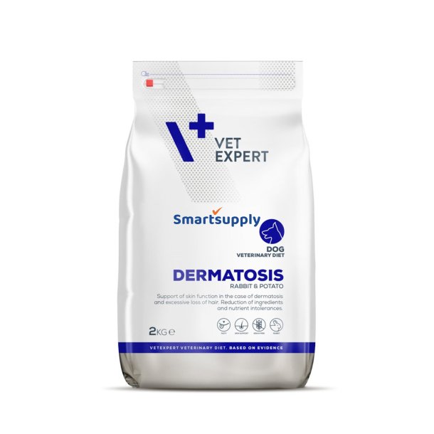 VET EXPERT Veterinary Diet Dermatosis Dog Kanin & Kartofler - t�rfoder til hunde - 2 kg