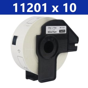 10 x Brother DK11201 labelrulle 4.000 labels kompatibel