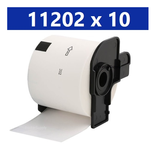 10 x Brother DK11202 fragtlabels 62mm x 100mm kompatibel